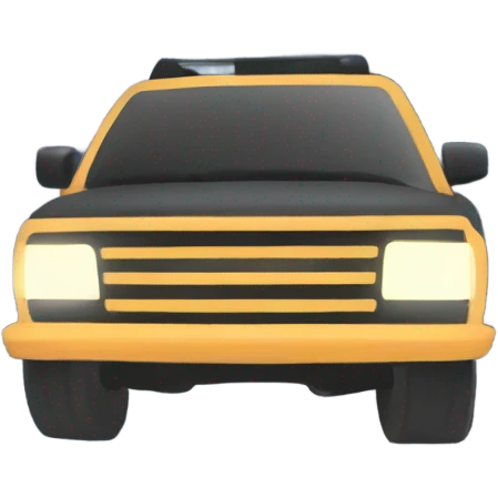 an adventurous SUV passing through milky way emoji