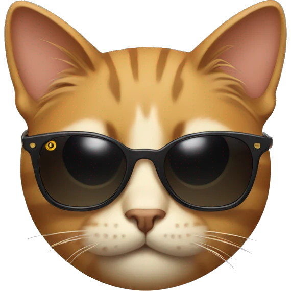 Cat with sunglasses emoji