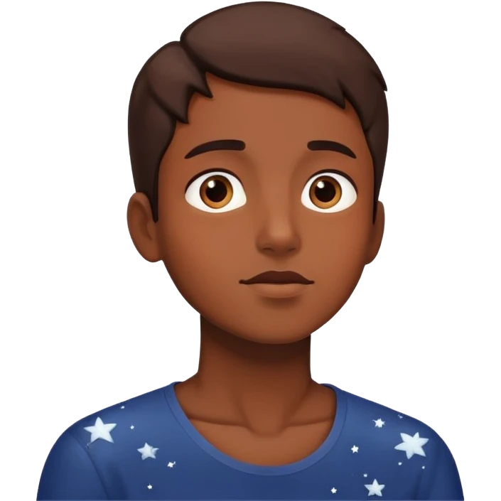 person looking up at stars emoji