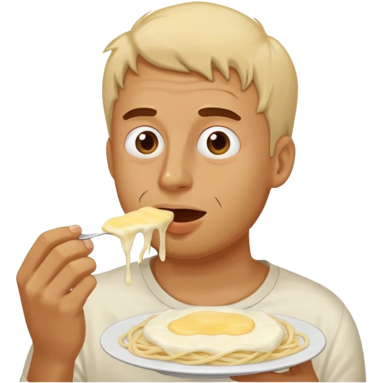 some guy eating 1kg of mozzarella emoji