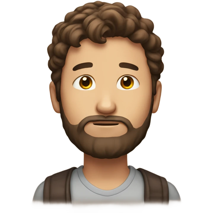 Handsome man with brown hairs and 3 days beard as he is praying emoji