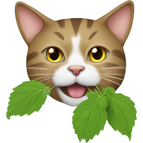 cat sniffing catnip emoji