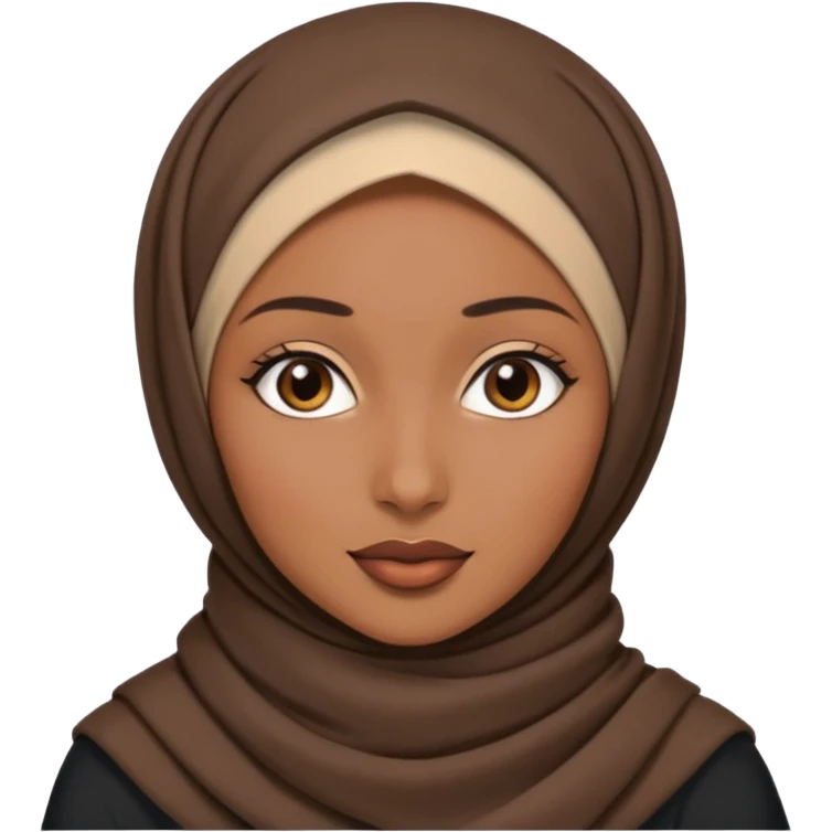 Black woman wearing stylish hijab emoji
