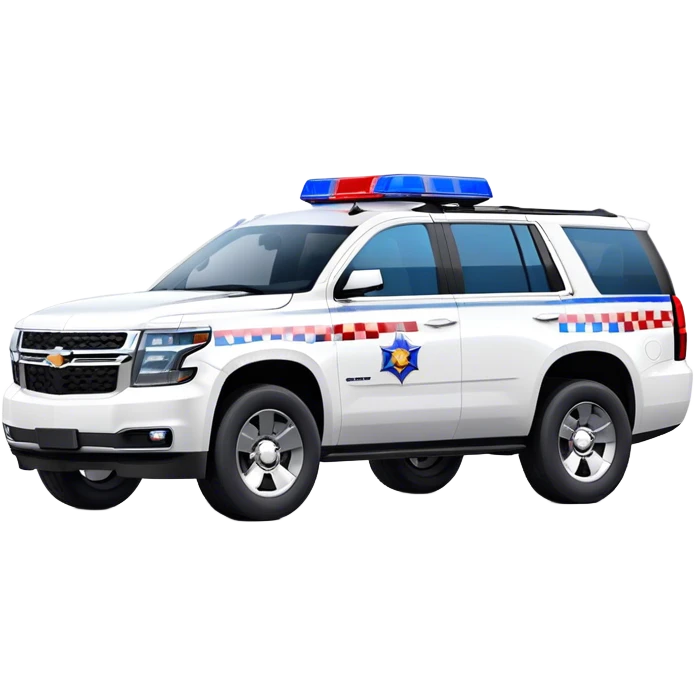 Emergency Response SUV - Chevrolet Tahoe (Model Year: 2021) (Iconic colour: White with red/blue sirens) emoji