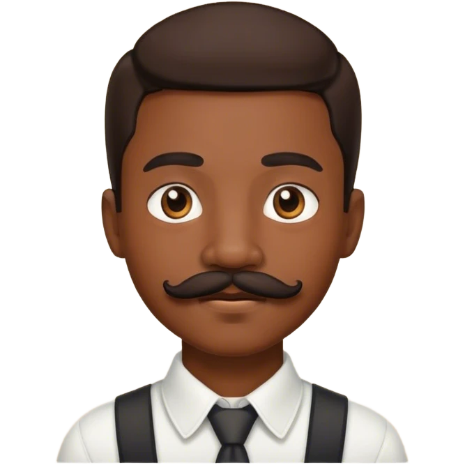 Black boy with mustace in bathroom emoji