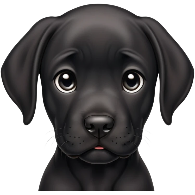 Realistic black Great Dane puppy  emoji