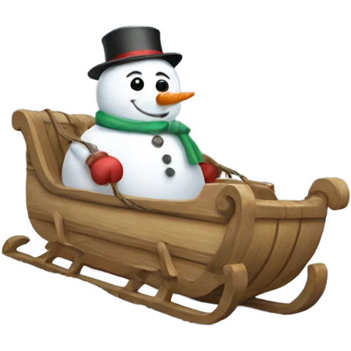 snowman sled emoji