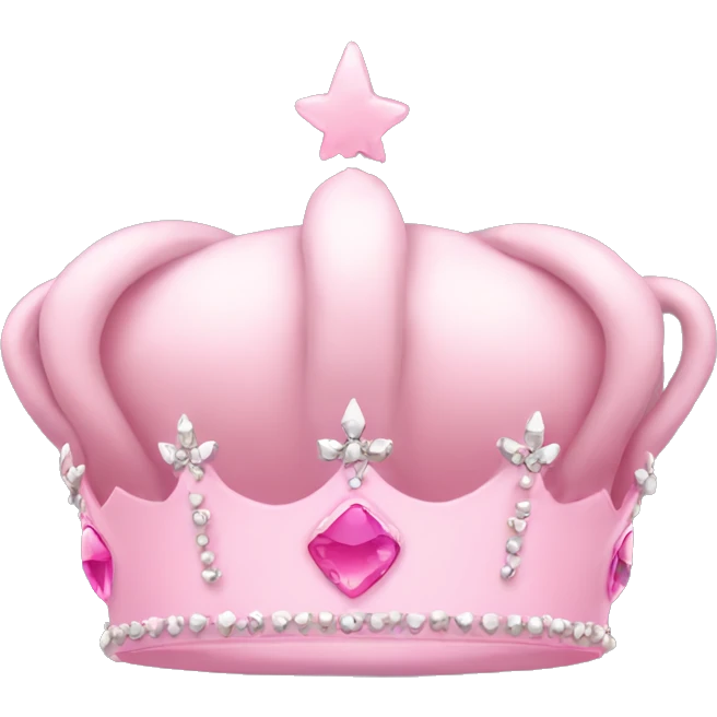 Baby pink Princess crown emoji