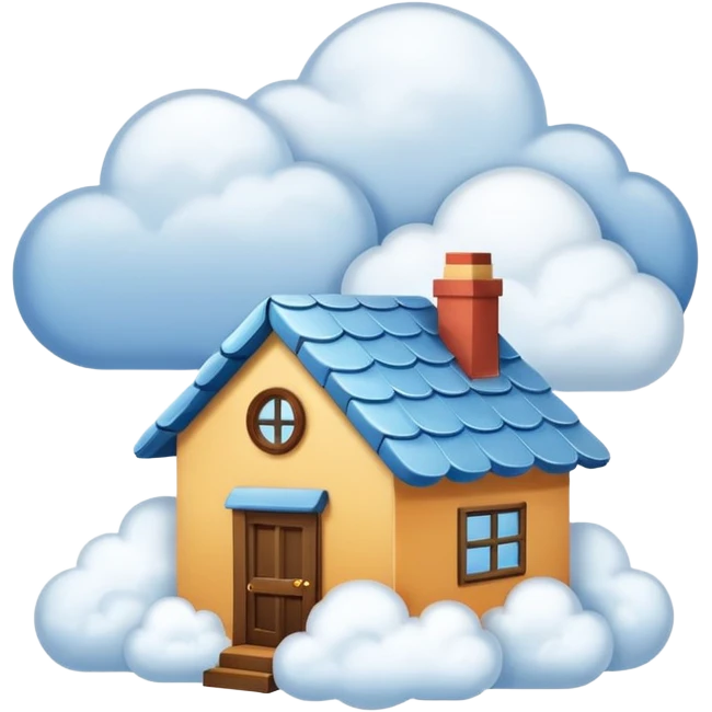 house made of clouds material  emoji