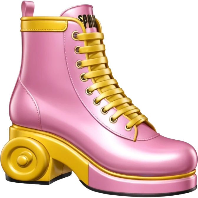 Moschino style spam can shoe sculpture  emoji