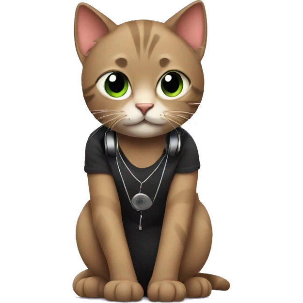 cat with dj  emoji