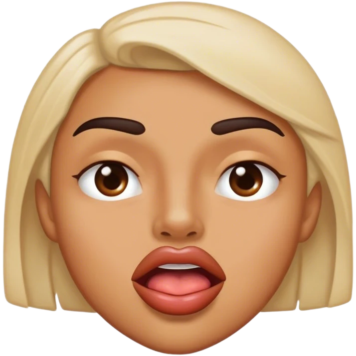 eyebrow raising lip biting  emoji
