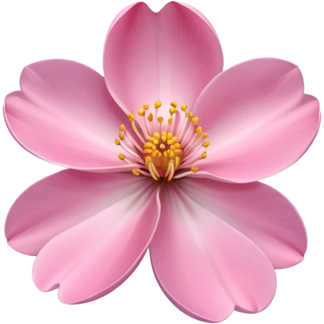 A bright spring blossom with soft pink petals opening gently emoji