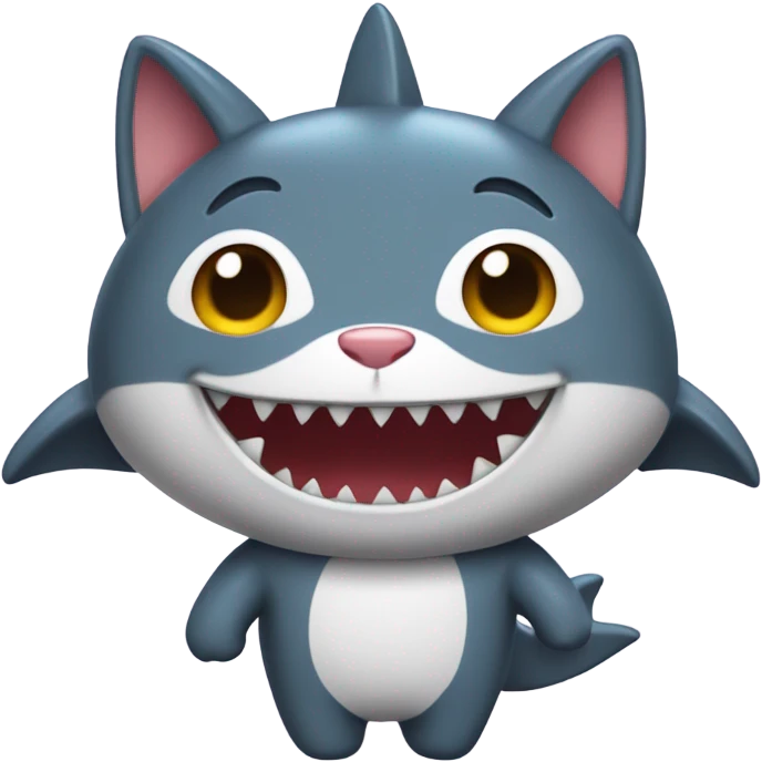 cat in shark outfit emoji
