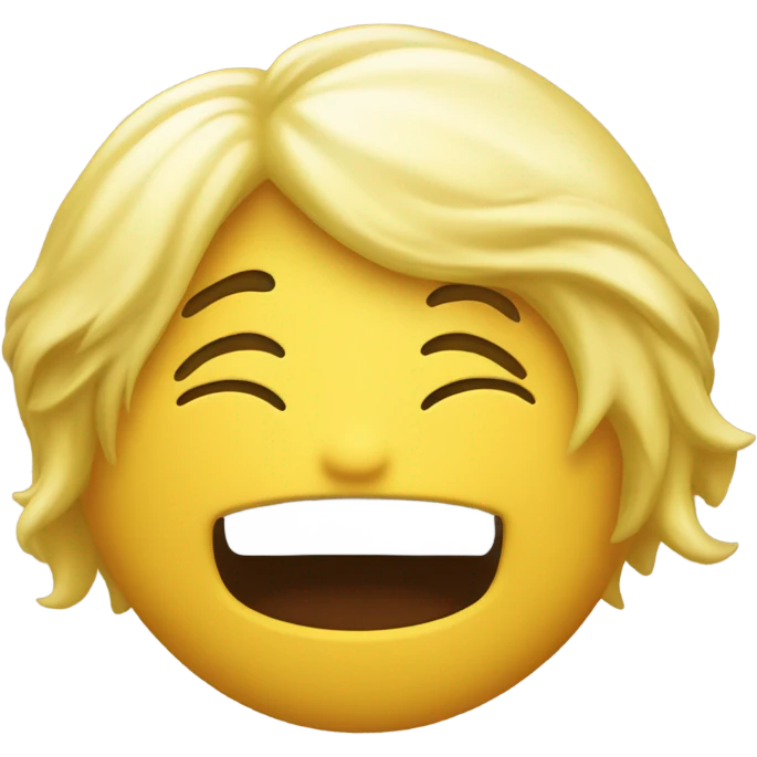 emoji cara amarilla redonda pronunciando el sonido i sonriendo emoji