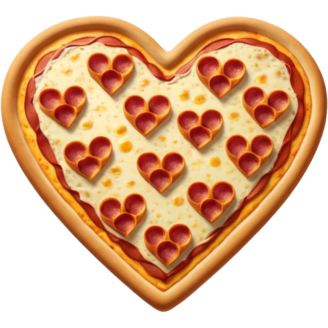 Pepperoni and bacon pizza heart  emoji