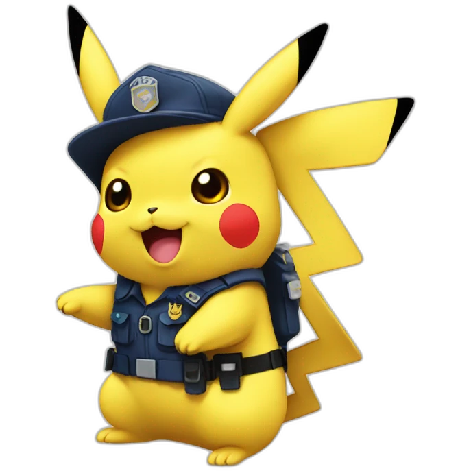 Pikachu policía emoji