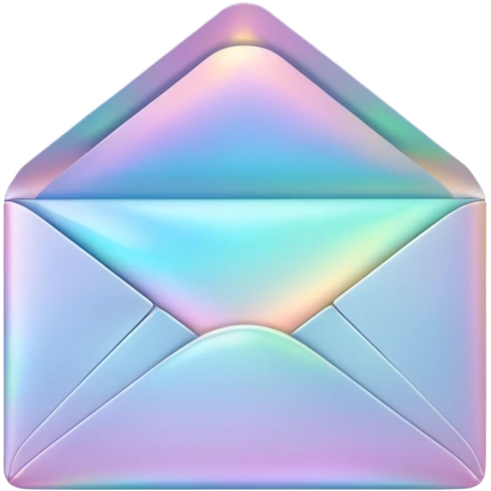 a beautiful romantic  opal envelope emoji