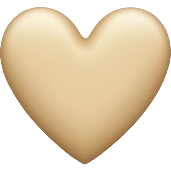 Beige heart emoji