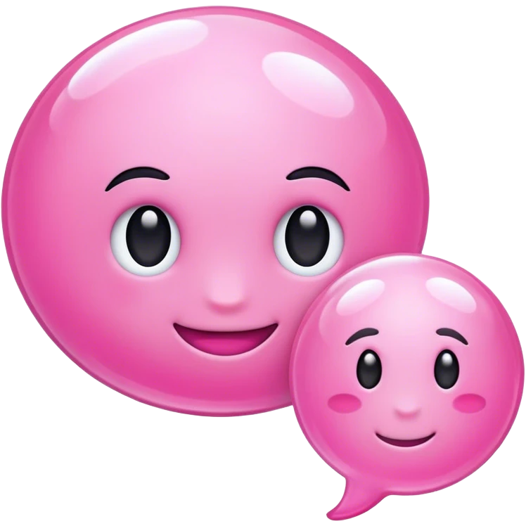 Pink iOS emoji bubble emoji