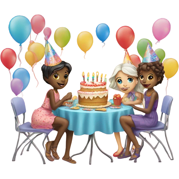 Birthday party table emoji