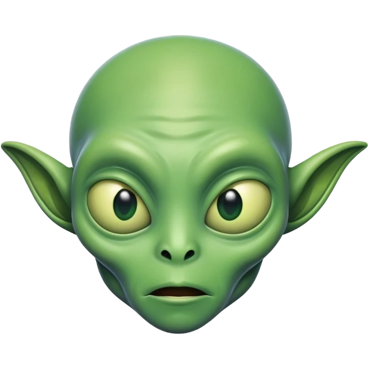 głowa kosmity, trochę pijany emoji