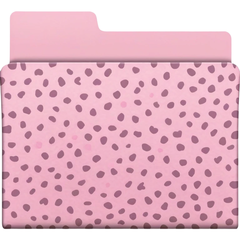 Light pink leopard print file folder emoji