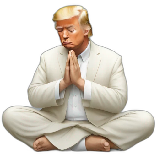 Trump praying Islamic prayer emoji