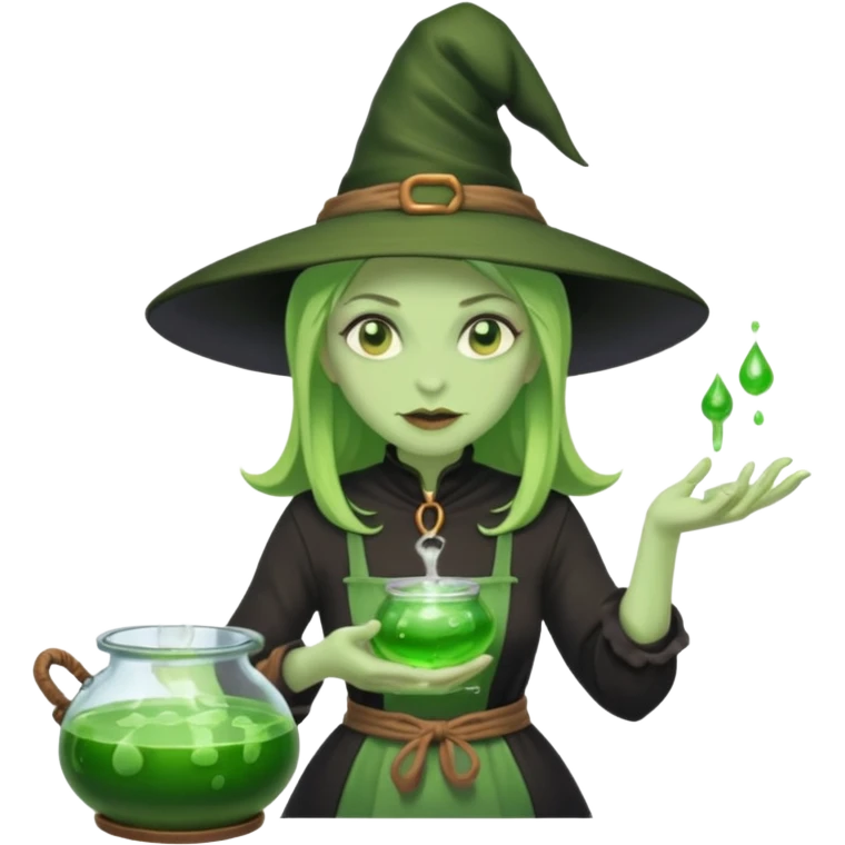 green witch cooking potion emoji