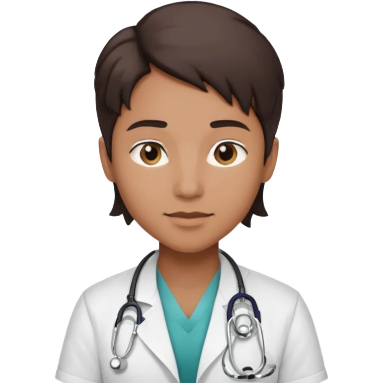 androgynous medium tone skin physician emoji
