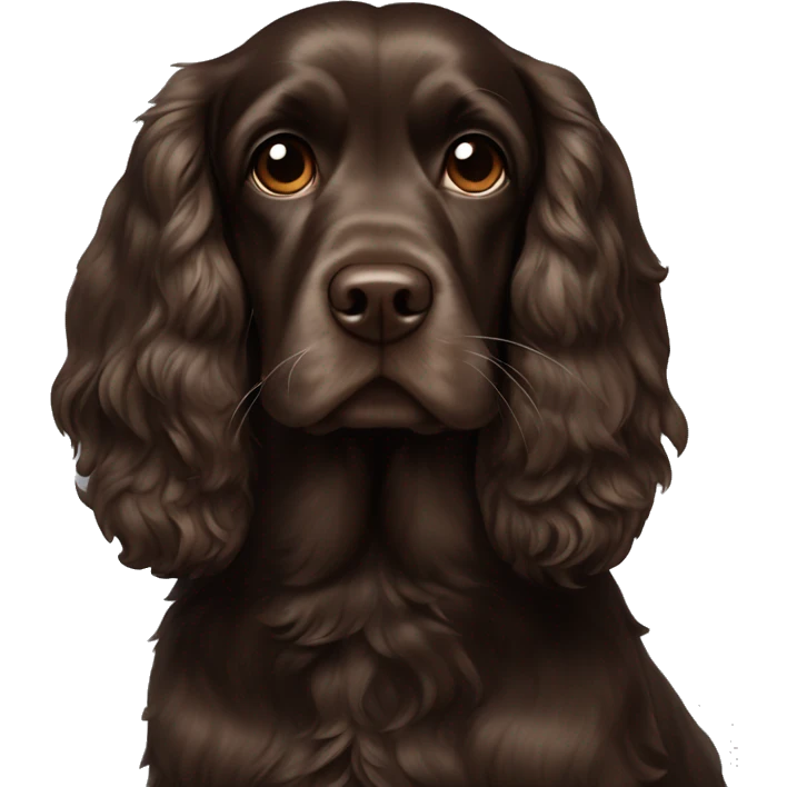 Cocker spaniel dark Brown emoji