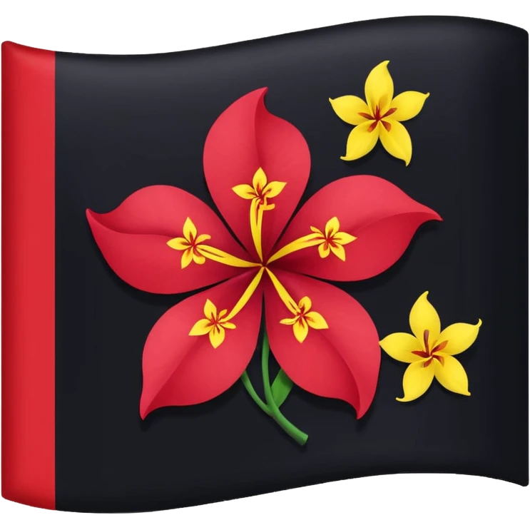 Black Hong Kong flag emoji