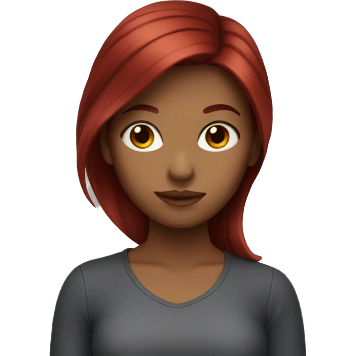 girl with dark red hair  emoji