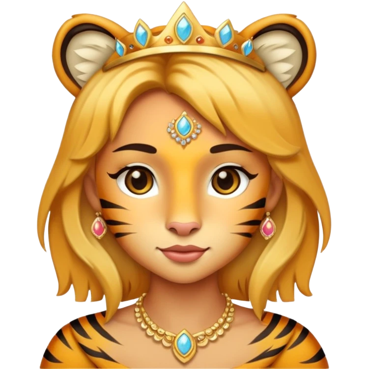 tiger human princess emoji