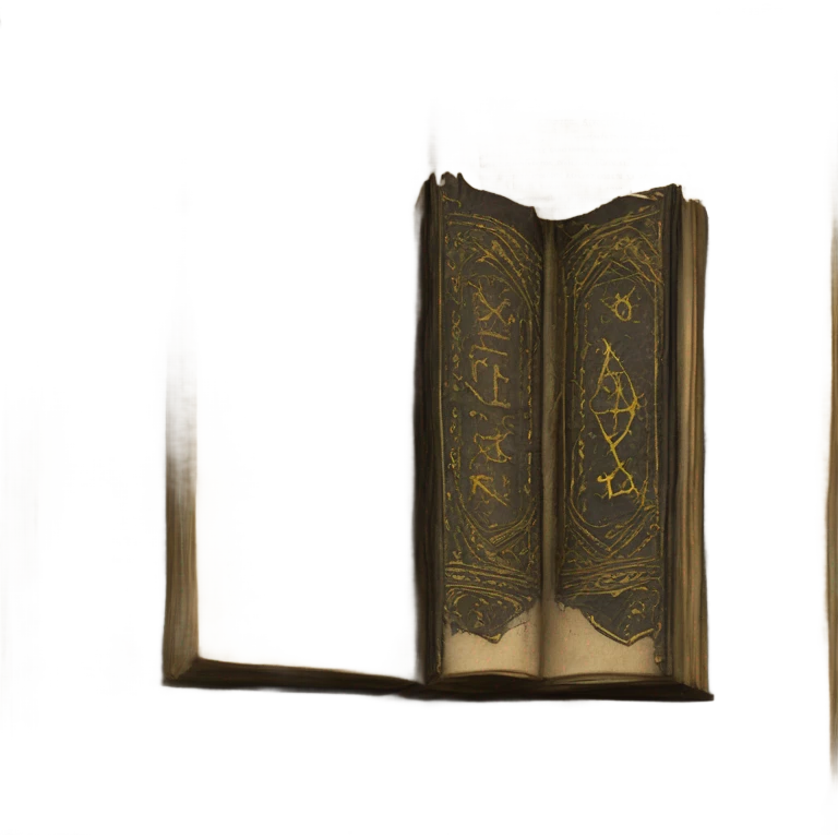 Black old Gothic book open emoji