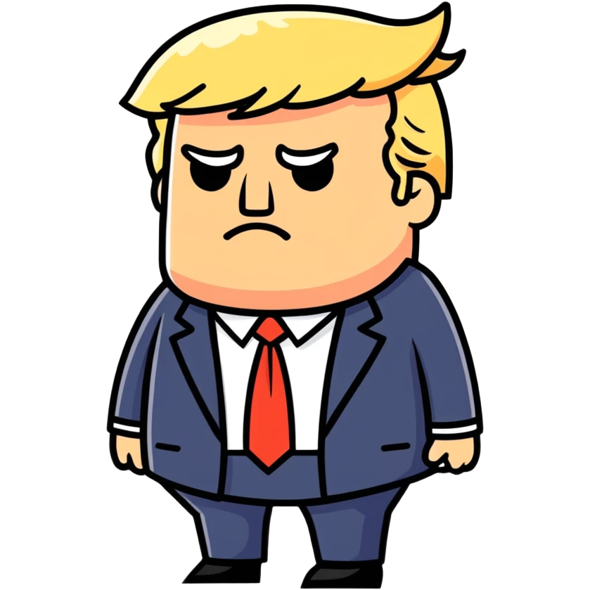 Trump dressed as a piece of shit emoji