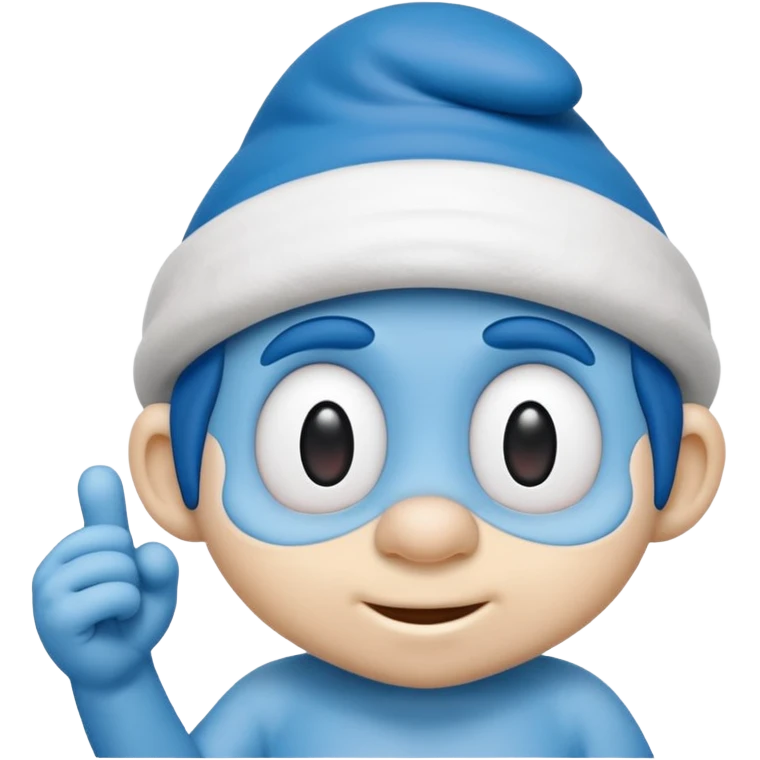 smart smurf  emoji