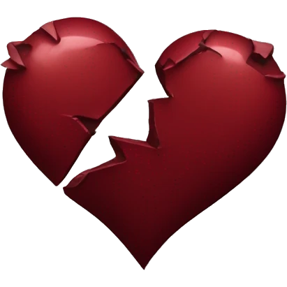 Broken dark red heart emoji