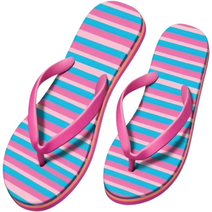 Pink Colorful Flip Flops emoji