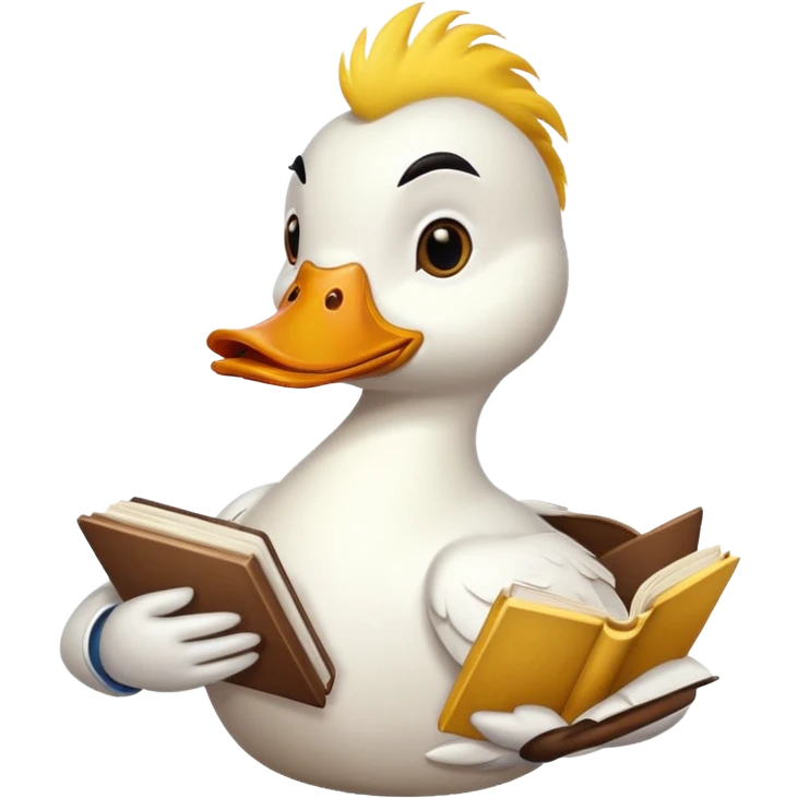 duck with book emoji