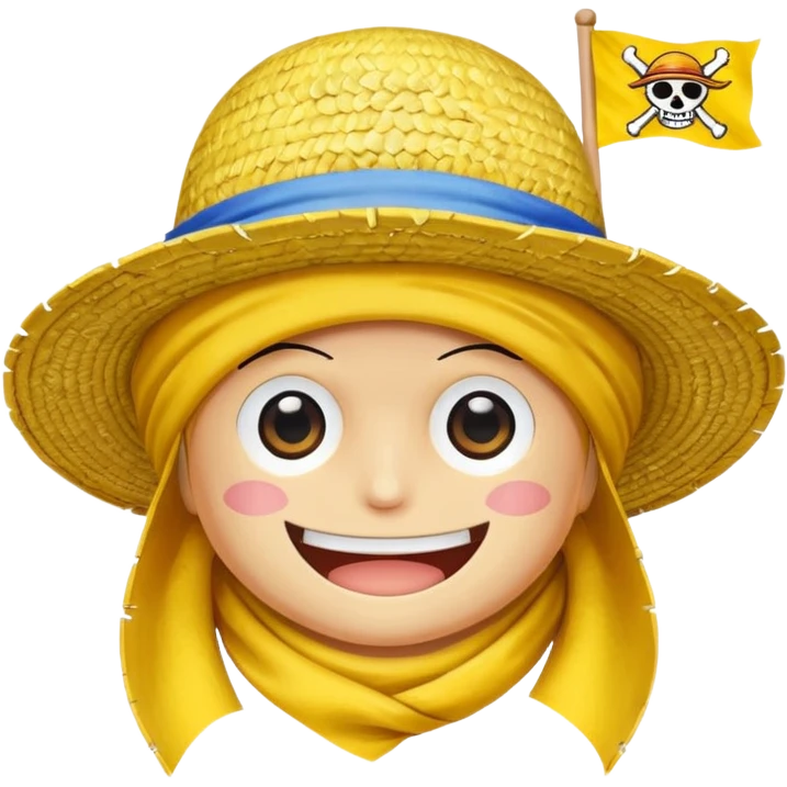 One piece straw hat flag emoji
