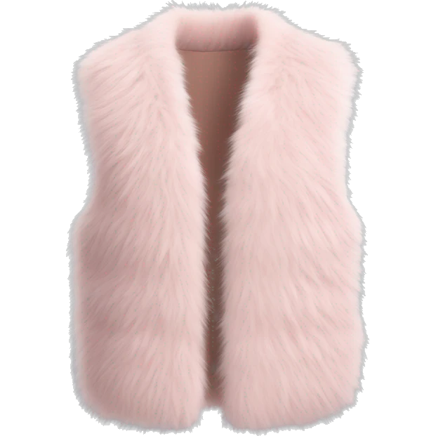 Pale pink fur gilet emoji