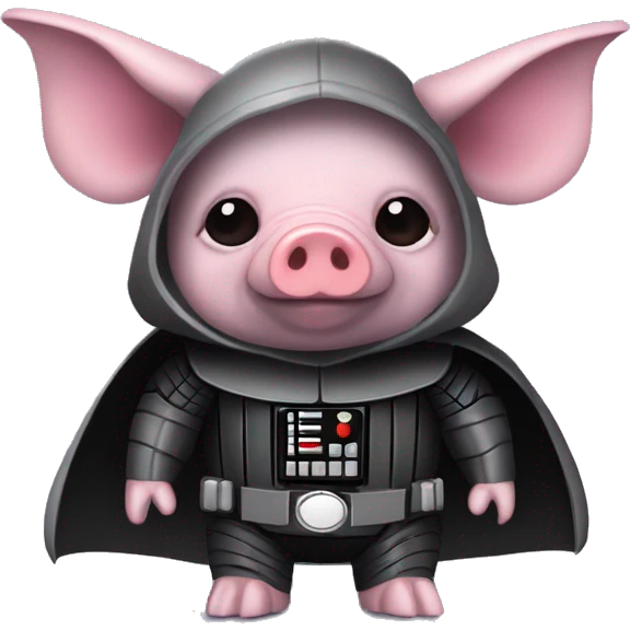 Lavender gray Pig darth Vader face armadillo darth Vader fanned tail feathered tail pig armadillo darth Vader face emoji