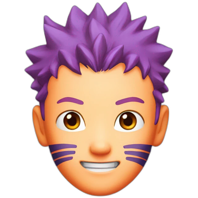 Naruto with Orange hair and Purple eyes emoji