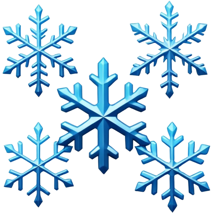 Snowflakes in winter morning emoji