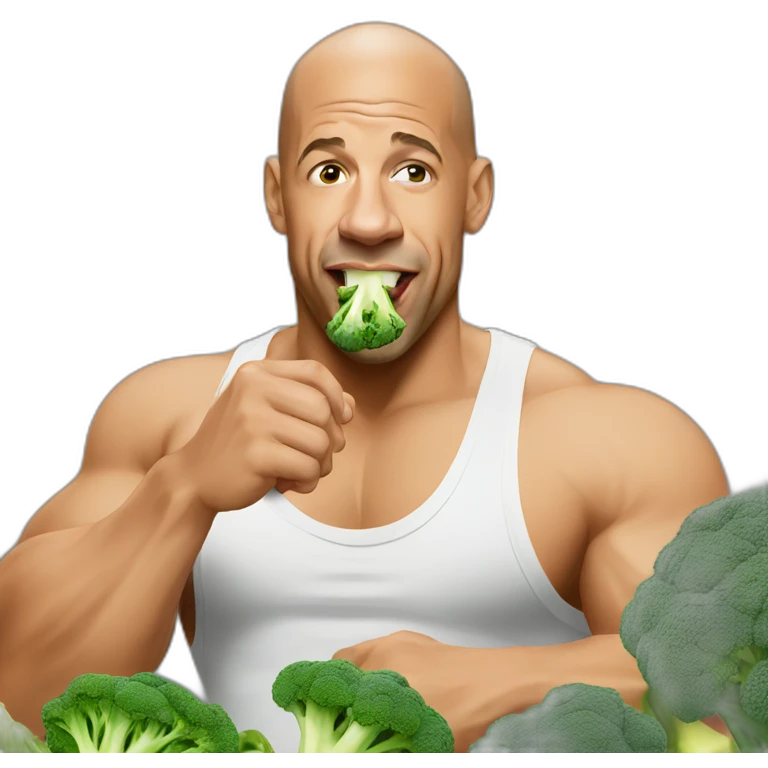 vin diesel eating broccoli emoji