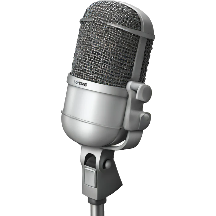 white singer mic emoji