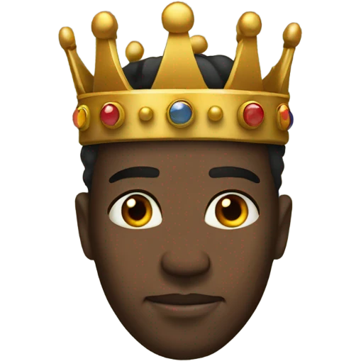 African King Crown emoji