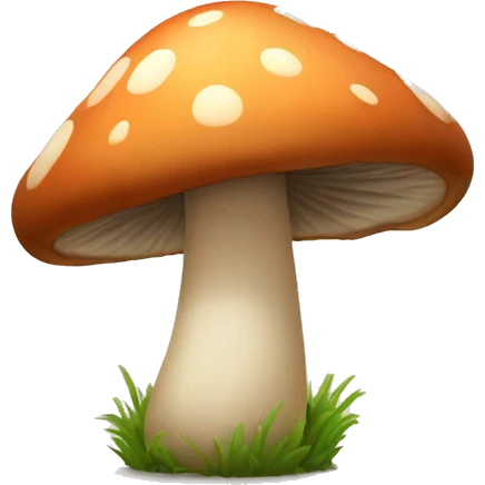 Mushroom happy emoji