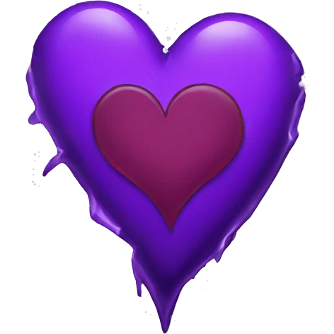 A broken purple heart emoji